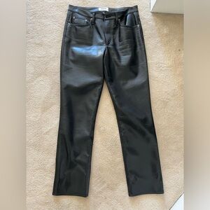 AGolde black leather pants